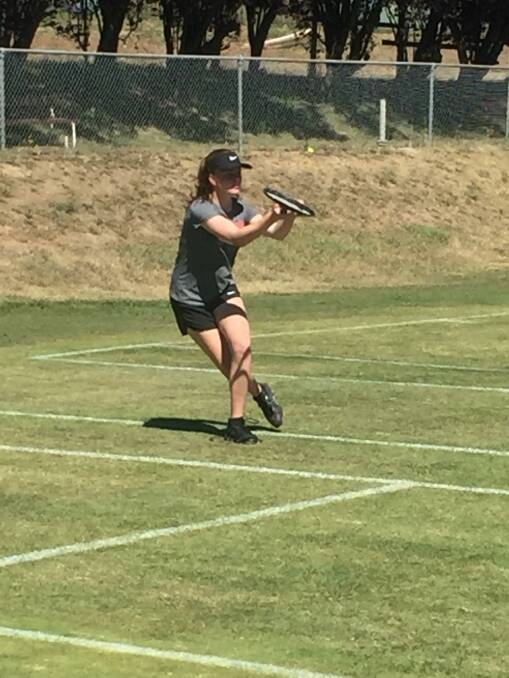 GOOD WEATHER: Senior tennis players loved the chance to have a hit out in the first sunshine we have seen for a while. Picture: SUPPLIED