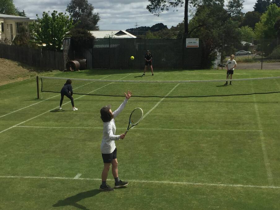 Eye on the ball: Try your hand at tennis in Daylesford. Picture: Supplied
