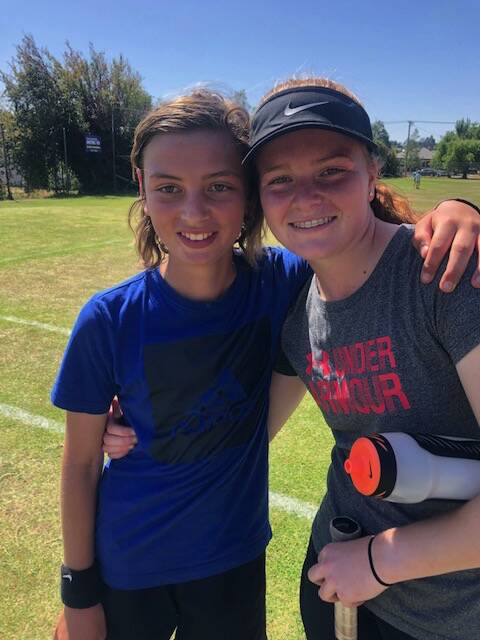 FAMILY TIES: Cousins Jayden Liversidge and Olivia Leonard competed against each other in the under-14 doubles for Daylesford Lawn Tennis Club junior championships.