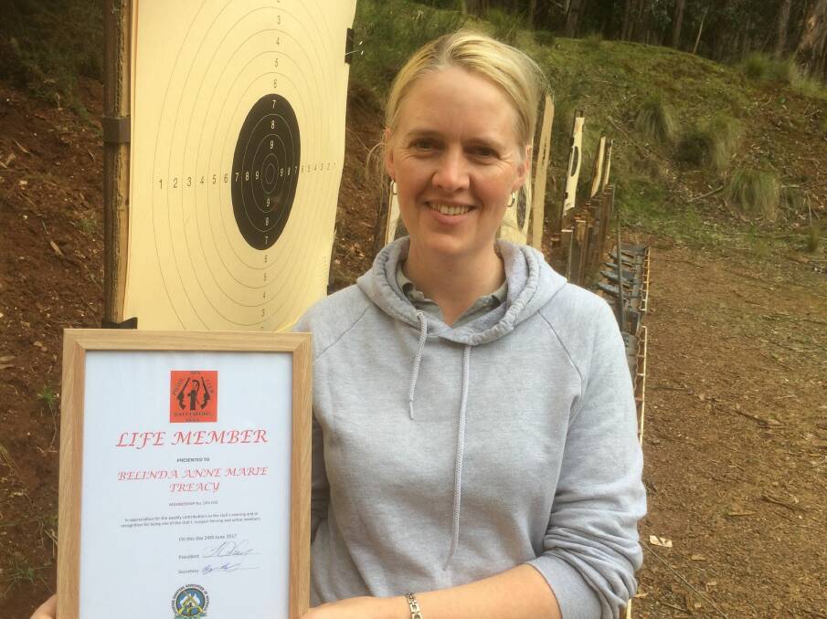 Honour: Daylesford Spa Pistol Club membership Belinda Treacy has been recognised for her 25 years' association with the club.