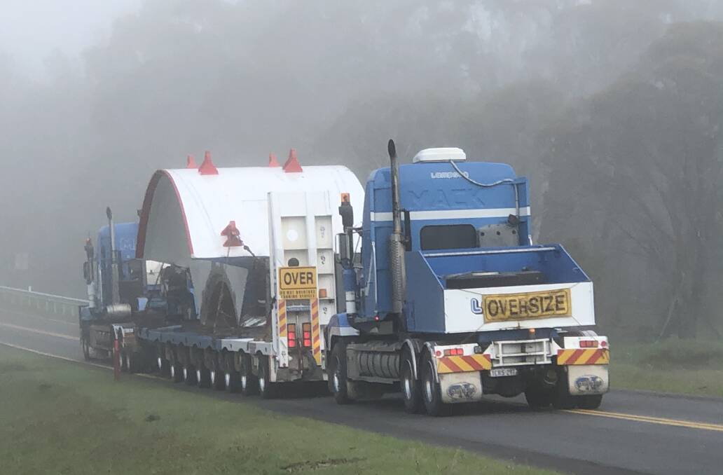 Big rigs haul tunnelling parts for Snowy 2.0