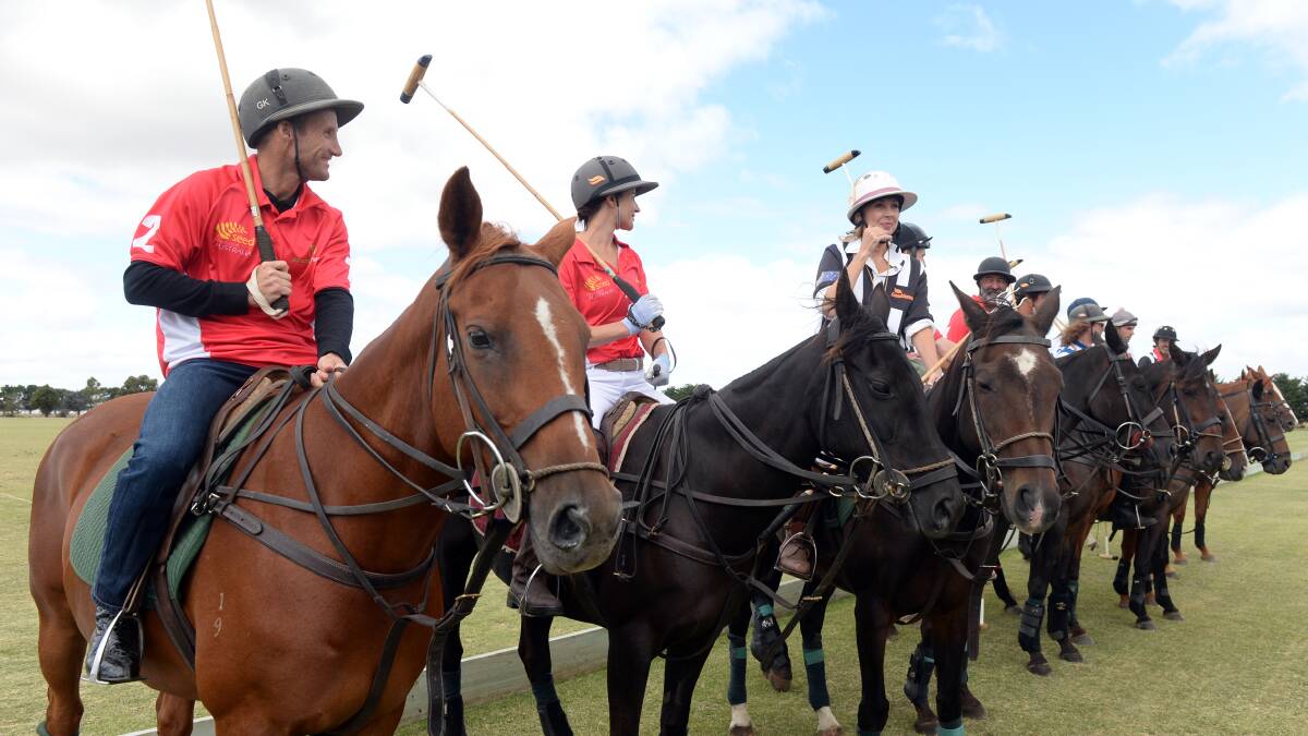 Famous faces: A number of household names were out and about at the Yaloak Polo Club at Ballan on Sunday for the Ballarat Polo Cup including Michelle Payne and Damien Oliver.  Picture: Kate Healy. 