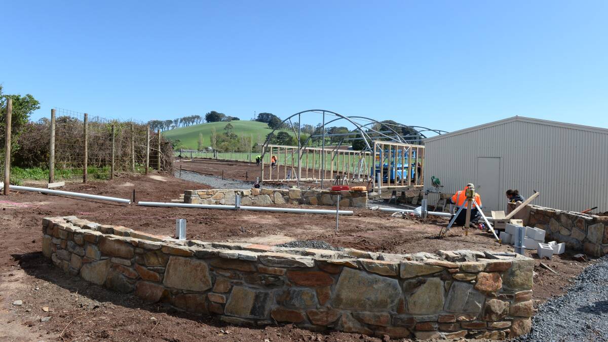 Changes underway: a greenhouse under construction at the cafs Care Farm in Springmount. There is a major amount of work being done on the farm. Picture: Kate Healy.