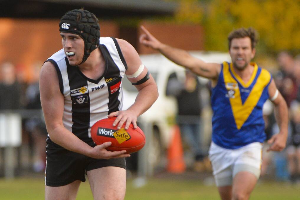 ON THE RISE: Callum Newton played 13 senior games for the Magpies in 2017 and will be one of the players Johno Leoncini will be looking to for a big year.
