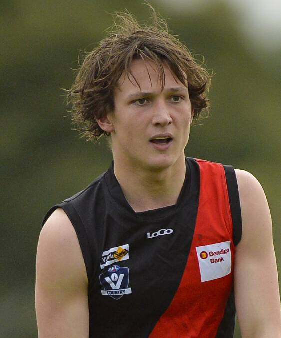 ON THE RISE: Jacob Coxall has a good game for Buninyong on Saturday.