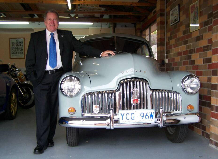 ACT MLA Mick Gentleman says his Holden 48-215, in mint condition, is a pleasure to drive. Picture: Elesa Kurtz