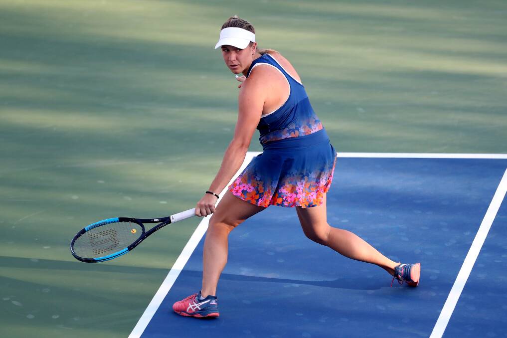 Fighting effort: Shellharbour's Ellen Perez went out in three sets in the US Open third round. Picture: Al Bello/Getty Images