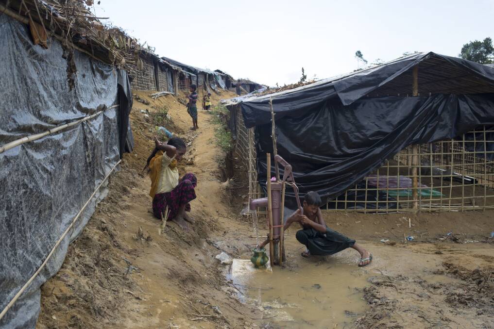 Stagnant water is one of the biggest health issues facing the camp. Picture:  AJ Ghani / Bangladesh, Red Crescent Society      