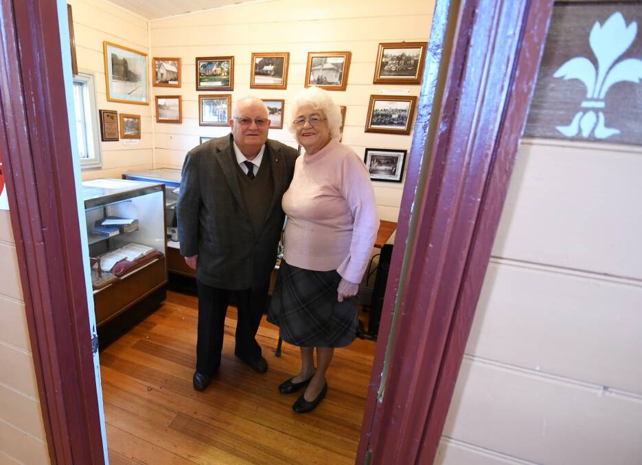 VOLUNTEERS: Len and Marlene Orr were recognised by DELWP for their work as president and secretary in maintaining their community hall. Photo: Lachlan Bence