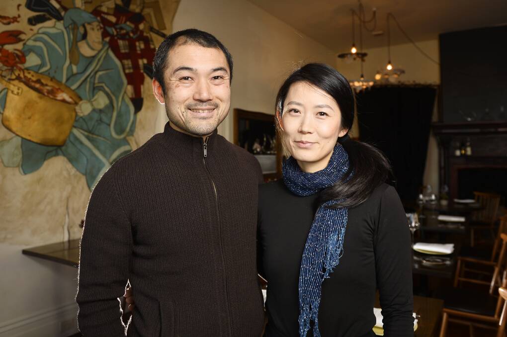 BUSINESS OWNERS: Kazuki and Saori Tsuya are excited to open another restaurant in Camp Street, Daylesford, as Kazukis moves to Melbourne. Photo: Dylan Burns