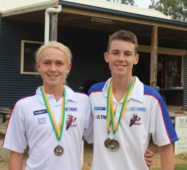 CRICKETERS: Nash Robinson and Brayden Yanner will be the respective captains of Hepburn Cricket Club's two under-16s teams next season. 