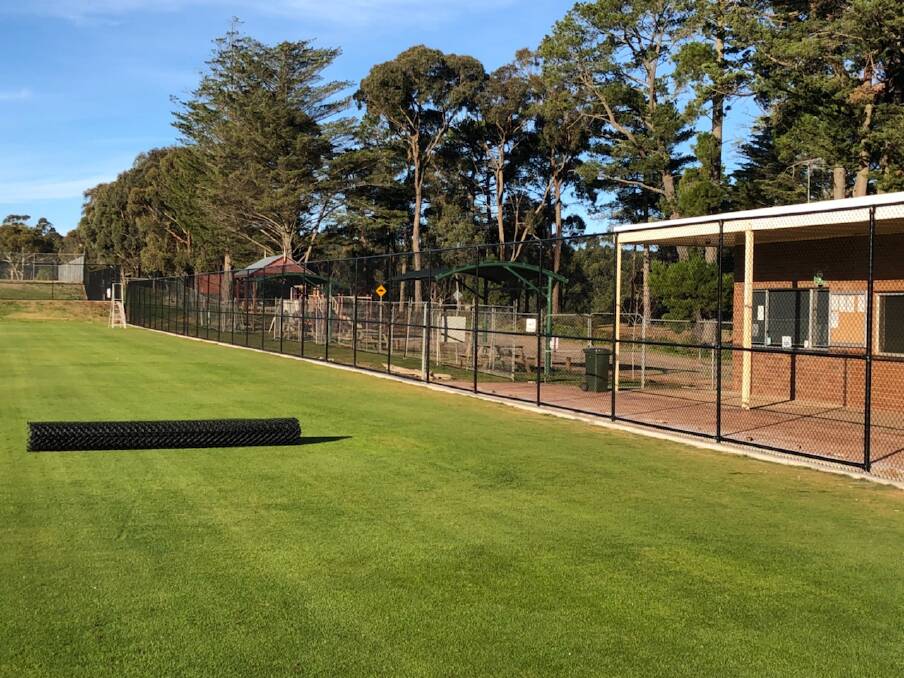 NEW SEASON: New fencing has been installed around Creswick's grass tennis courts. Photo: Supplied