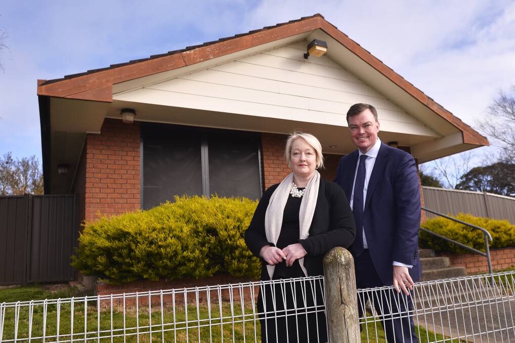 PLEDGE: Ripon MP Louise Staley and Shadow Minister for Police Edward O'Donohue made the pledge to rebuild the outdated police station today. Photo: Dylan Burns