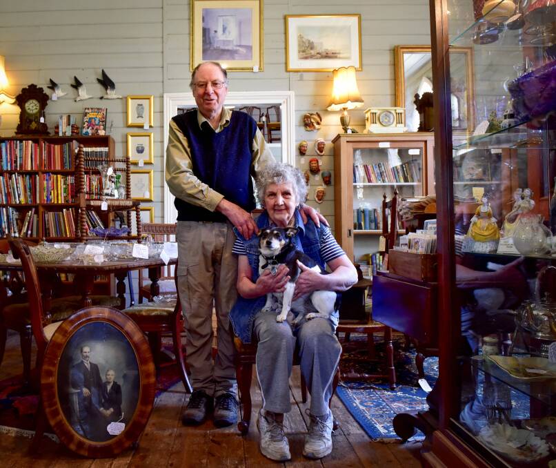 END OF AN ERA: John and Faye Hungerford have been proprietors of Newlyn's Antiques and nursery for 23 years. Photo: Brendan McCarthy