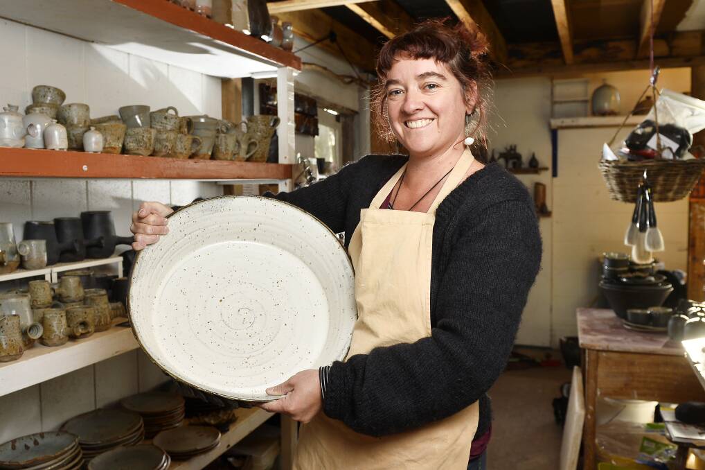 CREATIVE: Ceramicist Minna Graham at her studio in Musk Vale, which she will open to the public this weekend. Photo: Dylan Burns
