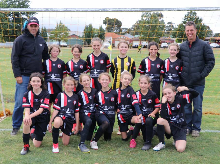 SUCCESS: Daylesford and Hepburn United Soccer Club's first all-girls under/12s team debuts in Ballarat District Soccer Association competition.