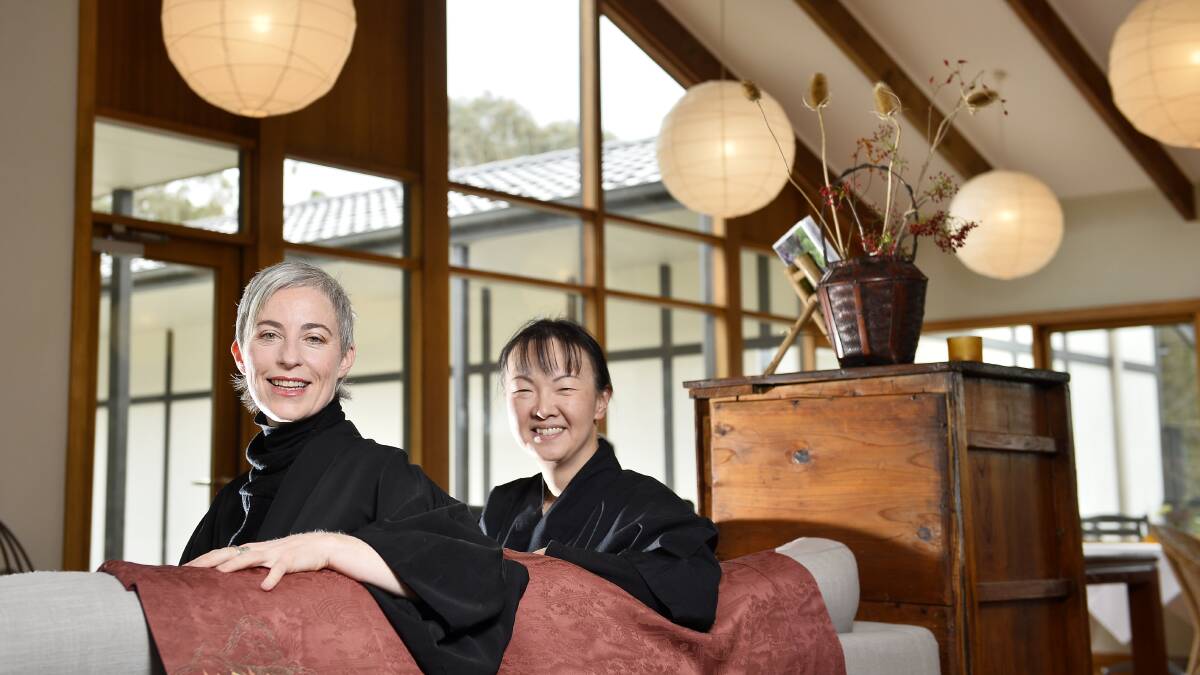 ELATED: Catherine Defina and Akiko Nagano are happy with the news that the spa has been mentioned in the TripAdvisor list. Photo: Dylan Burns