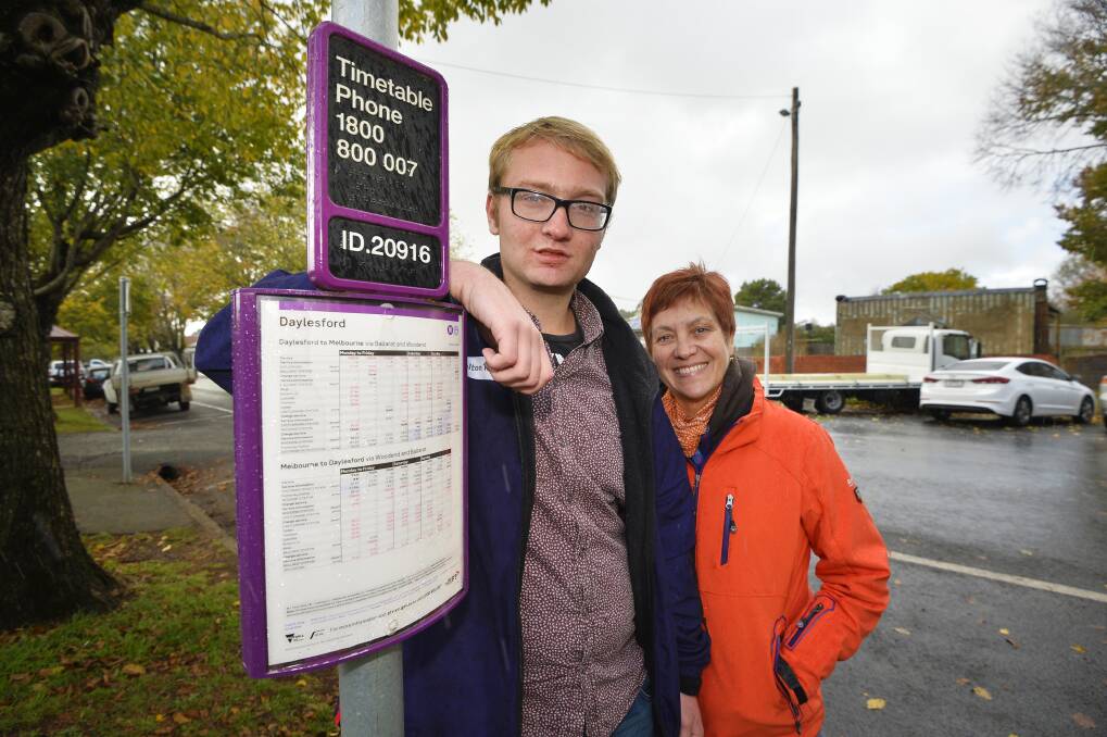 ABOUT TIME: Trentham's William Morris and Helen Macdonald have been campaigning tirelessly for more bus services. Photo: Dylan Burns