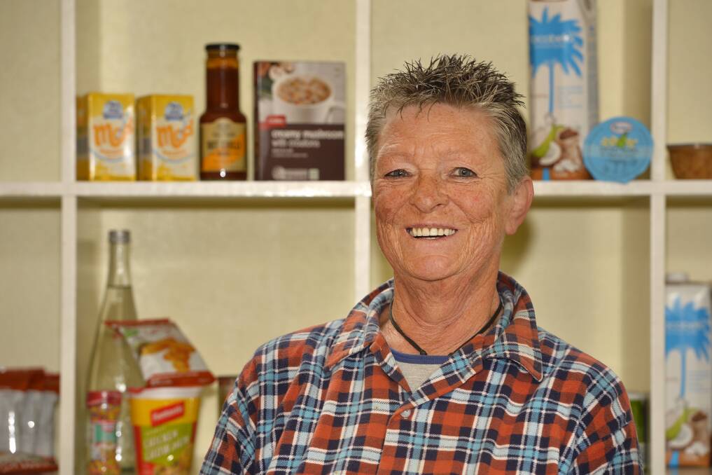 SUPPORT: Daylesford Food Assistance Program's volunteer and committee member Kath Howard at the Daylesford RSL, where their supplies are collected. Photo: Dylan Burns