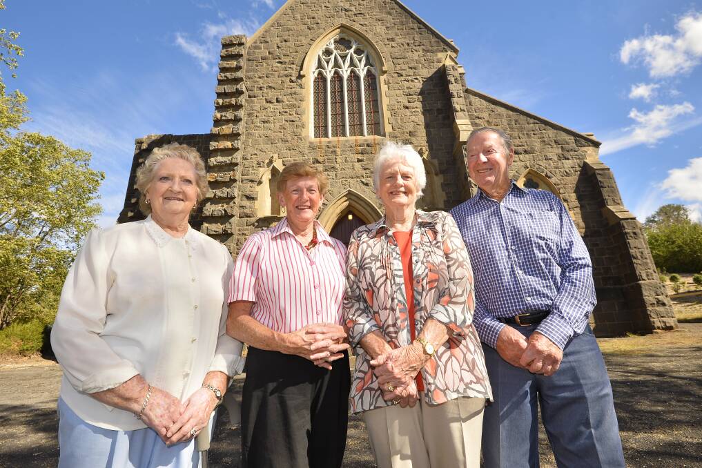 GOODBYE: Parishioners Carmel Stevens, Irene Martin and Dorothy and Frank Rinaldi outside the church. They will say their final goodbyes at an afternoon tea and performance on the church organ next weekend. Photo: Dylan Burns