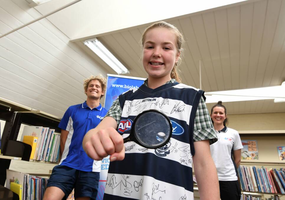 WINNER: Creswick Primary School's Grade 6 pupil Isabella Davies was awarded the winner of the statewide BioCats program for her science project. Photo: Lachlan Bence
