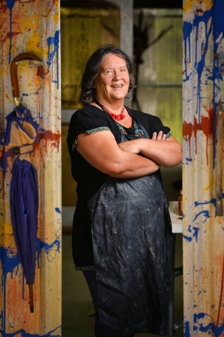 PAINTING GLENLYON: Artist Frances Greenwood is one of the local artists who will be taking part in the event by entering her landscape of the small town in the competition for the Dee Waterhouse prize this March. Photo: Dylan Burns