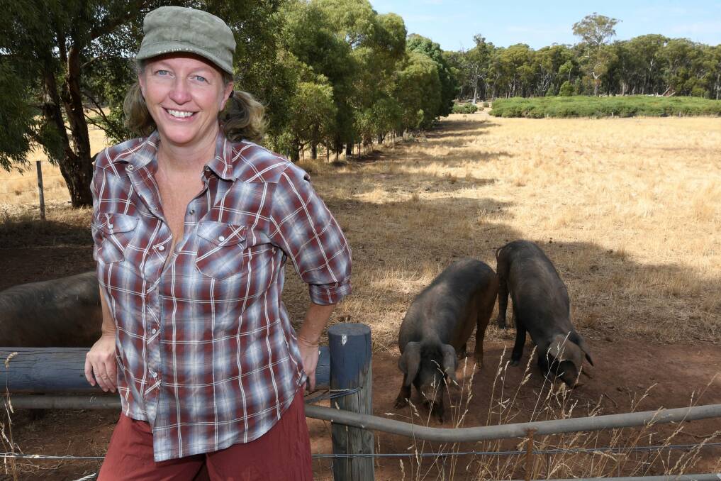 ETHICAL: Tammi Jonas and her pigs. Photo: Lachlan Bence