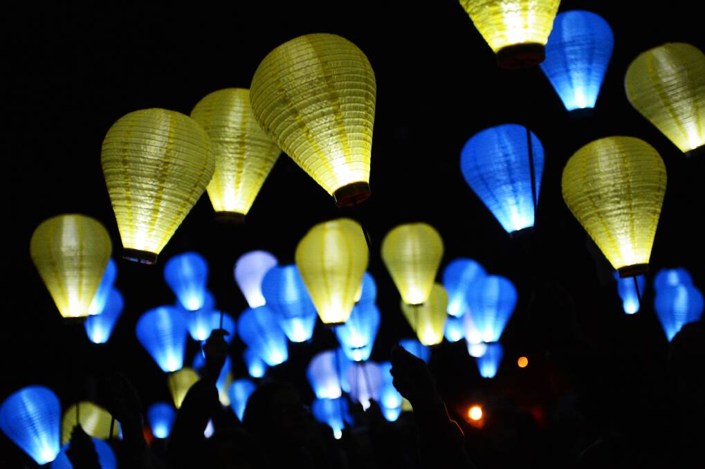 LANTERNS: A Light The Night event in Ballarat in 2012. Photo: Adam Trafford
