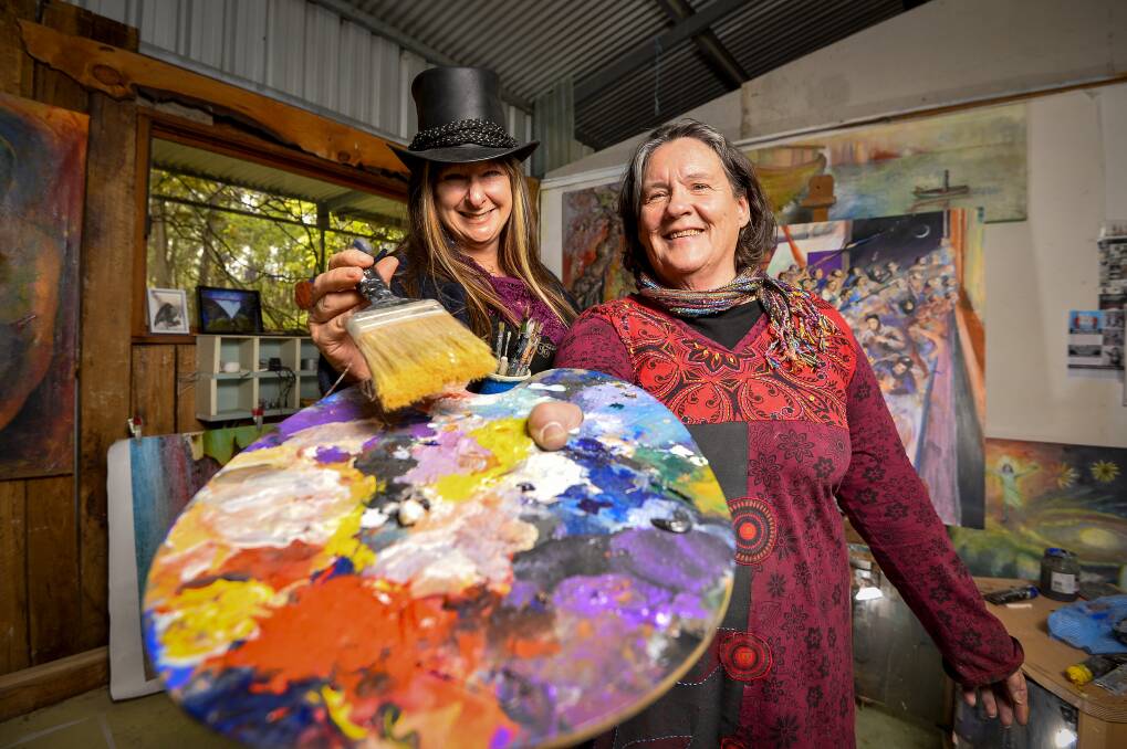 ARTISTS: Kristen Saville and Frances Guerin have organised the ARTZBUS tours. Photo: Dylan Burns