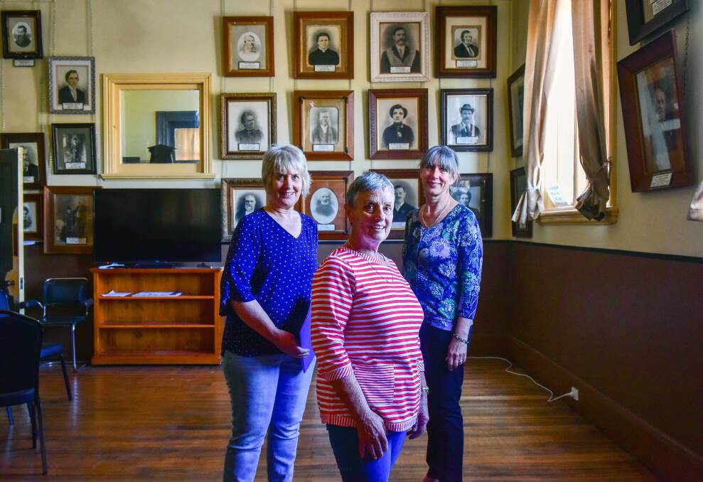 STORIES: Judy Files, Liz Togni and Leanne Howard are compiling women's history at Daylesford & District Historical Society. Photo: Brendan McCarthy