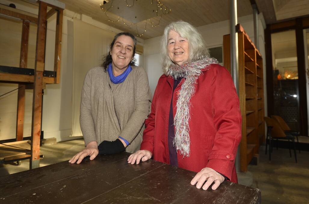 EXCITED: Owner of Clunes' Gallery 5, Anne Gunner and coordinator of the Clunes Artists' Group, Marlene Tozer are looking forward to this year's exhibition, which will, for the first time, be open for three weekends. Photo: Dylan Burns