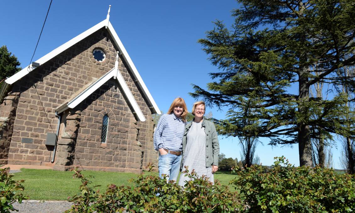 SCRUB HILL: Owners Jennie Wilmoth and Jenni Draper outside the church. Photo: Kate Healy