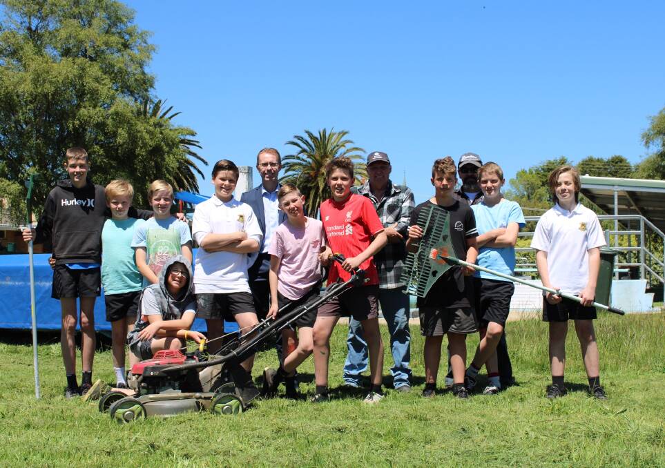 WORK: The group of year seven students from Daylesford Secondary College will work to clean up public spaces and plant trees on Cornish Hill. Photo: Hayley Elg