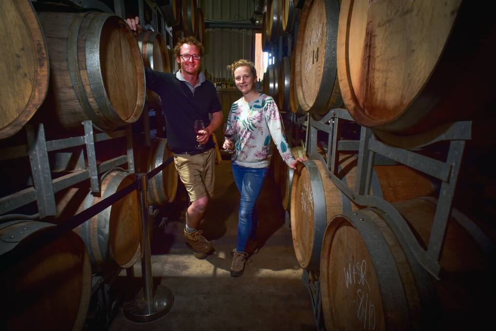 WINE MAKERS: Passing Clouds' Cameron and Marion Leith. Photo: Brendan McCarthy