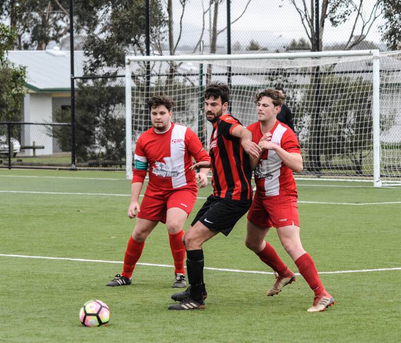 GREAT GAME: Daylesford and Hepburn United Soccer Club's senior players have advanced to the finals after an intense game and penalty shootout last weekend. Photo: John Mayger