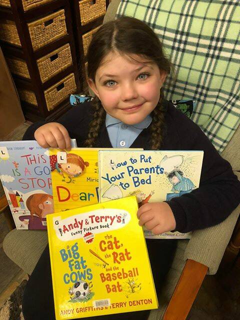 INCREDIBLE: Makayla Lendrec-Doggett, 8, read 110 books in less than a month to raise money to support families living with multiple sclerosis.