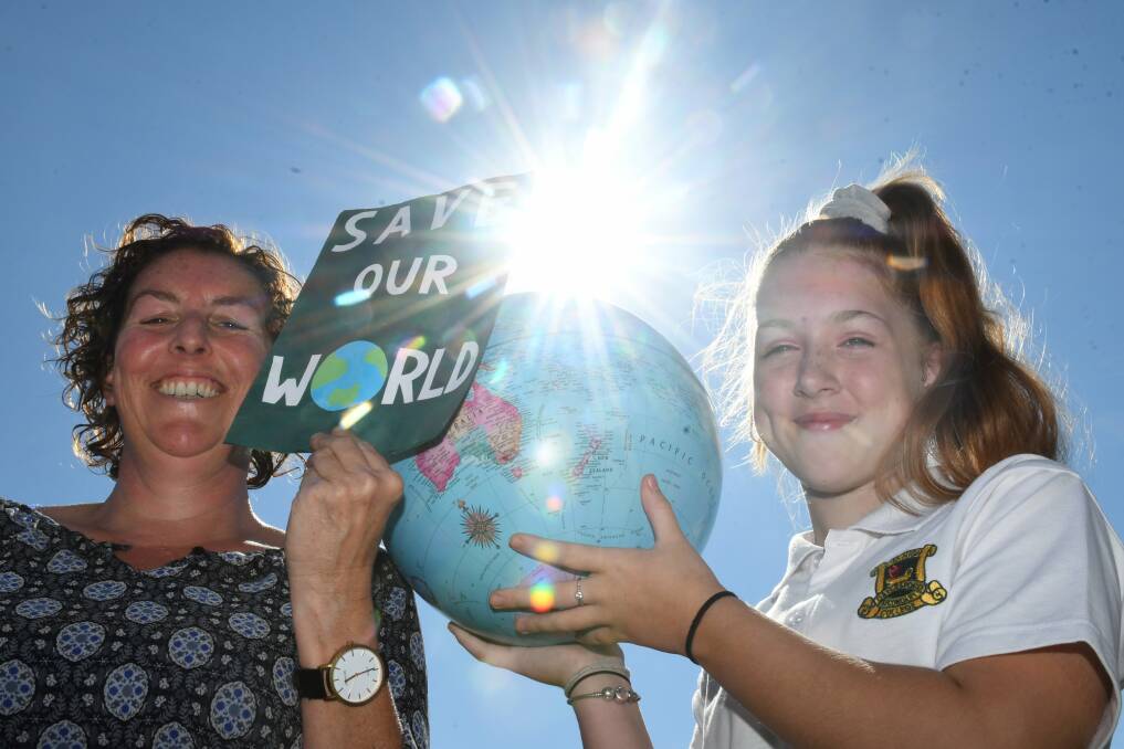 PASSION: Daylesford College's science teacher Eirinn Taylor with Year 9 student and Green Team member Elloise Gibson. Photo: Lachlan Bence