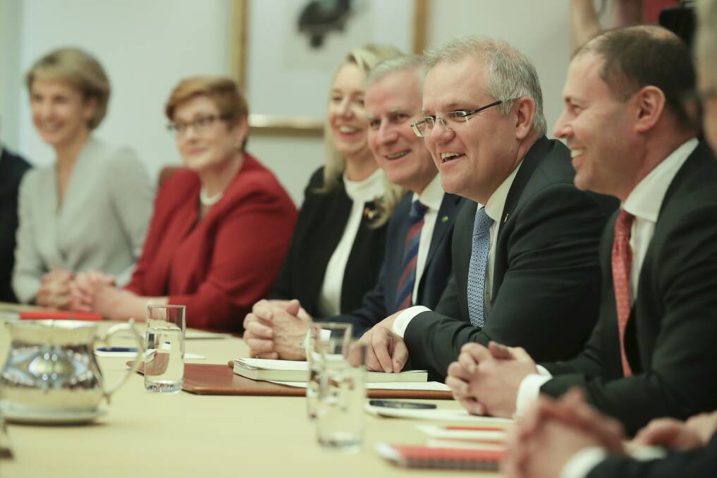BIG TEST: New Prime Minister Scott Morrison and his cabinet have plenty of work to do. Picture: Alex Ellinghausen
