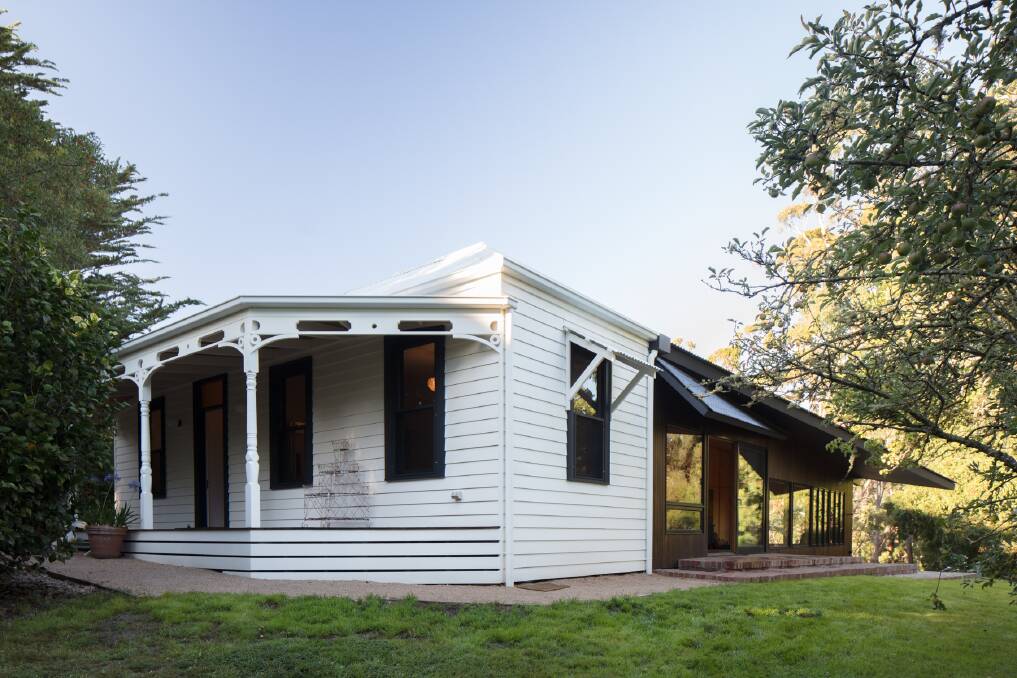 HISTORY: The Victorian cottage from the original site was preserved and incorporated into the home, winning points for the architecture award. Picture: Nick Granleese.