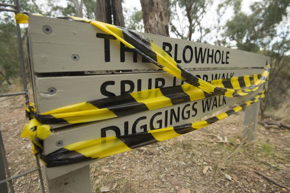 PUBLIC SAFETY: Parks Victoria are looking at options for the site to ensure public safety. Picture: Dylan Burns. 
