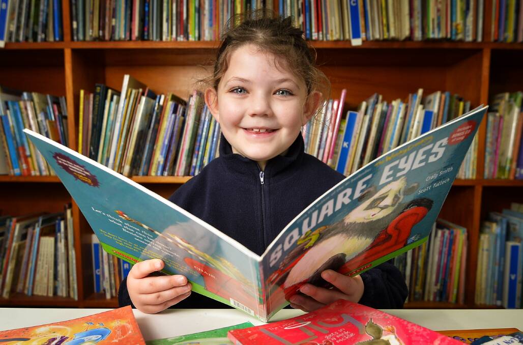 Makayla Lendrec-Doggett read 104 books in a month to raise funds for multiple sclerosis. Picture: Dylan Burns. 
