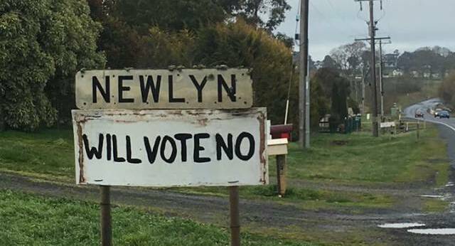 NEWLYN WILL VOTE NO: The sign against same-sex marriage was put up following the High Courts ruling for the national postal survey.