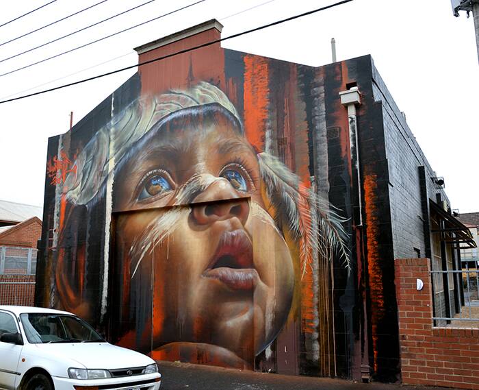 INDIGENOUS CULTURE: One of Adnate's murals. 