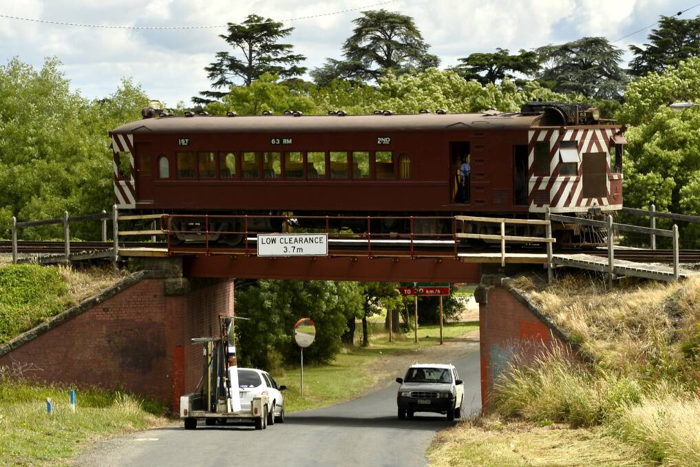 The bridge at East Street can not be raised because the Daylesford Spa Country Railway passes overhead. Instead, the road will be lowered to increase clearance for large trucks. Picture: Dylan Burns
