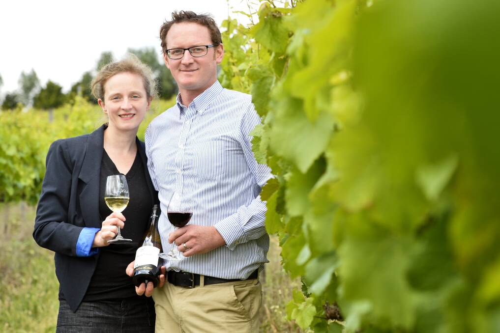 RAISE YOUR GLASS: Passing Clouds part-owners Marion and Cameron Leith will receive $30,000 to expand their wine tasting room and build a railway platform for the Daylesford Spa Country Railway. Picture: Dylan Burns