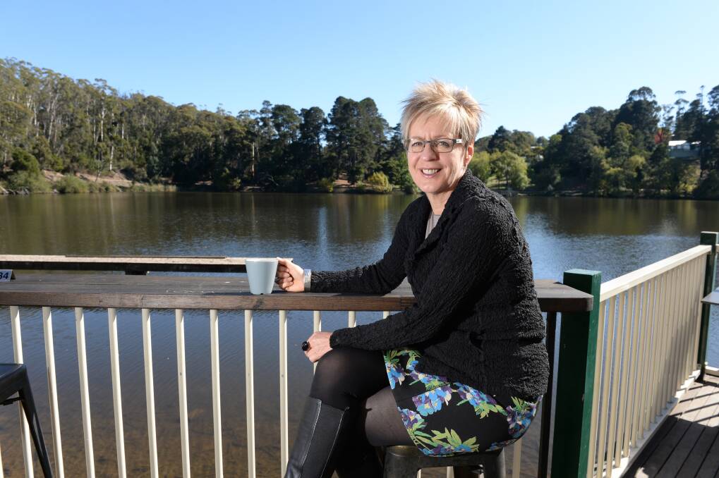 Daylesford and Macedon Ranges Tourism general manager Judith Isherwood at Lake Daylesford in 2016. Picture: Kate Healy. 