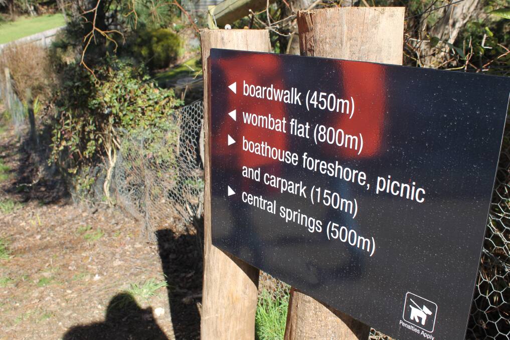 New signage at Lake Daylesford. Picture: Rochelle Kirkham. 