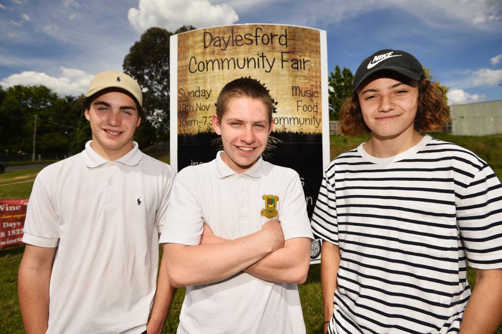 SKATE DREAMS: Luke Warden-Hommel, Manny Nichols and Liam O'Conal have been working to raise funds for the revamp of the skate park. All proceeds from the community fair will go toward the cause. Pictures: Dylan Burns
