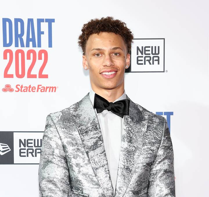 SLICK: Dyson Daniels on the red carpet at the NBA Draft. Picture: GETTY IMAGES