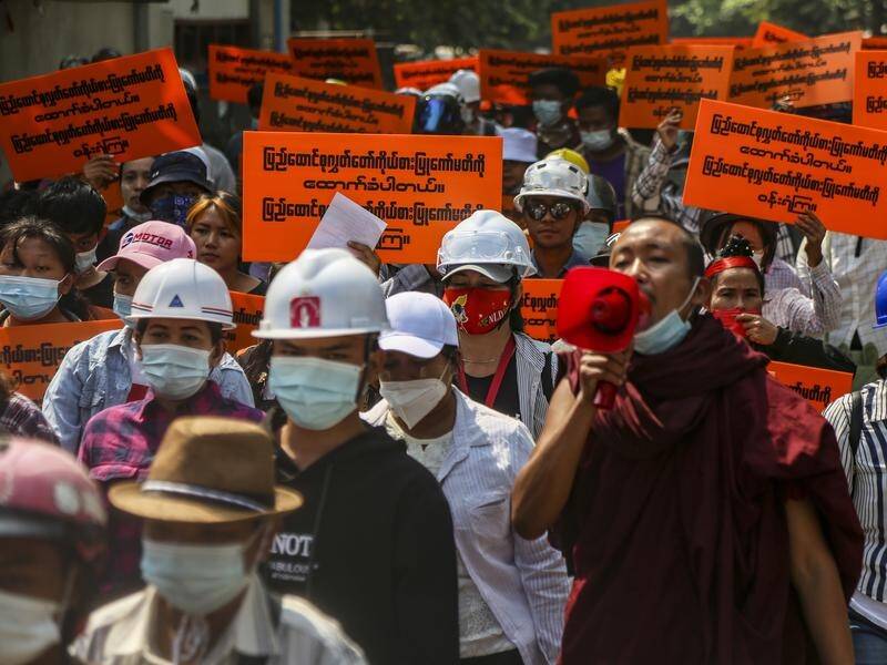 Myanmar's major trade unions have called on their members to shut down the economy.